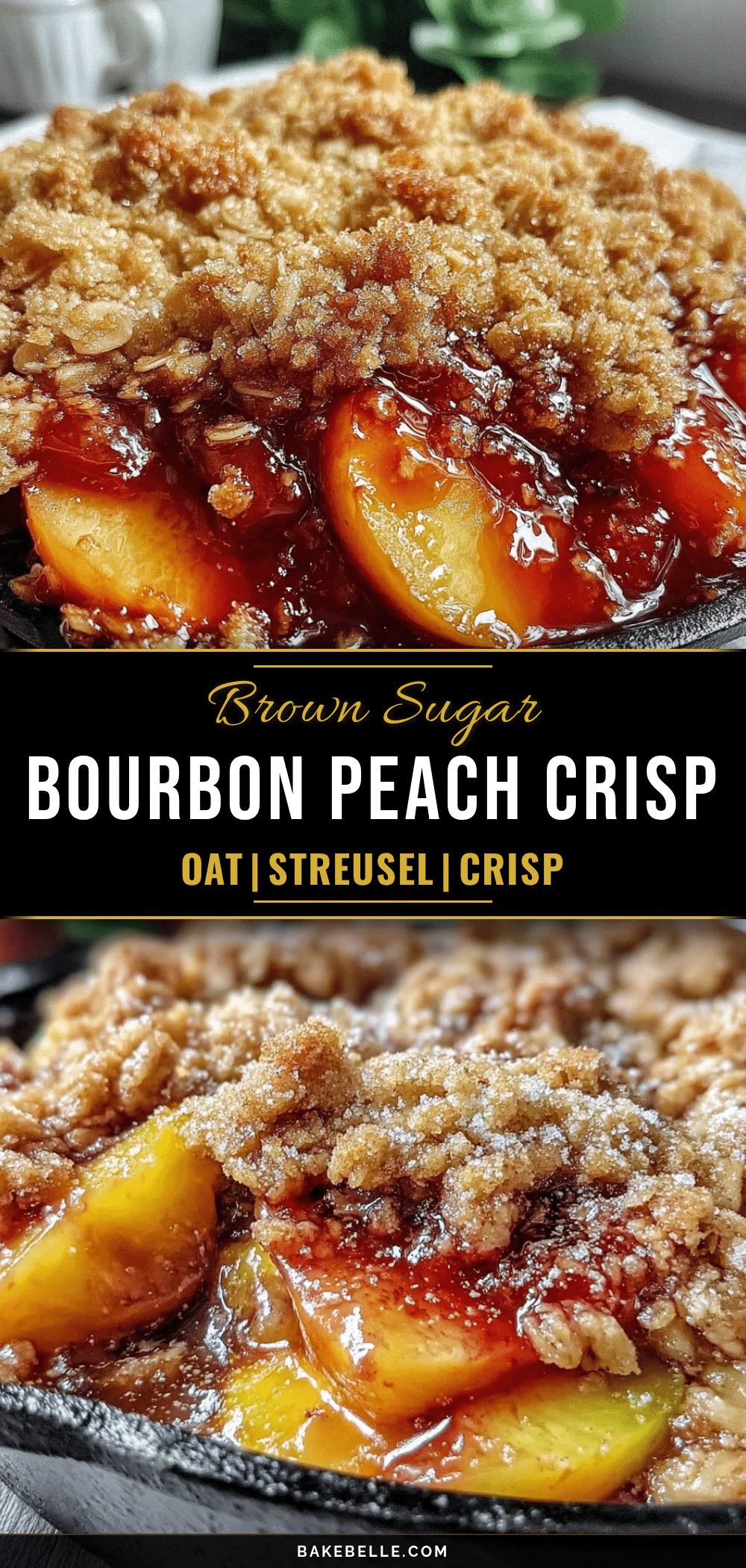 brown sugar bourbon peach crisp recipe
