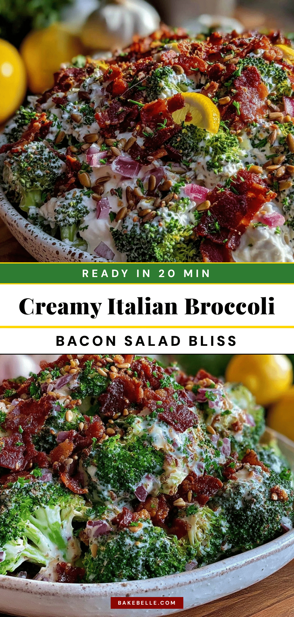 creamy italian broccoli bacon salad recipe