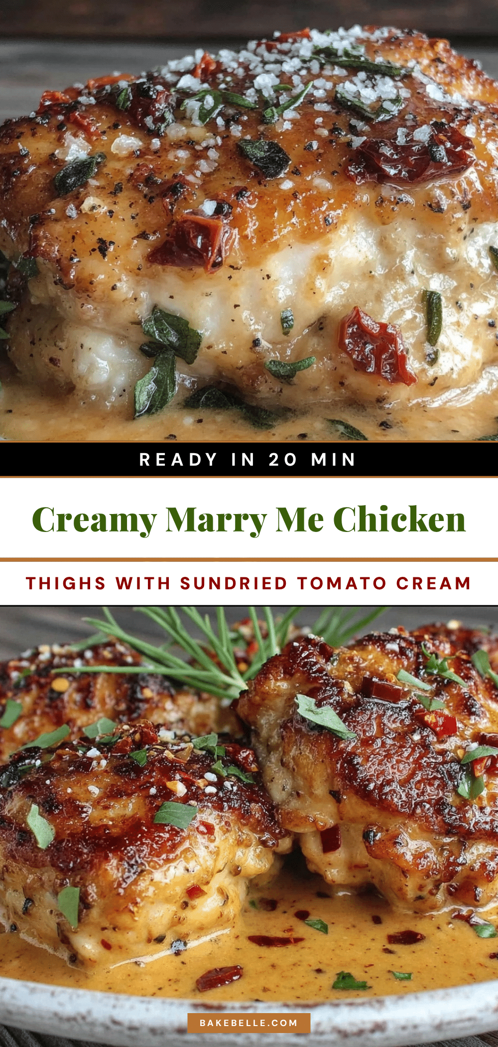 creamy Marry Me Chicken Thighs recipe