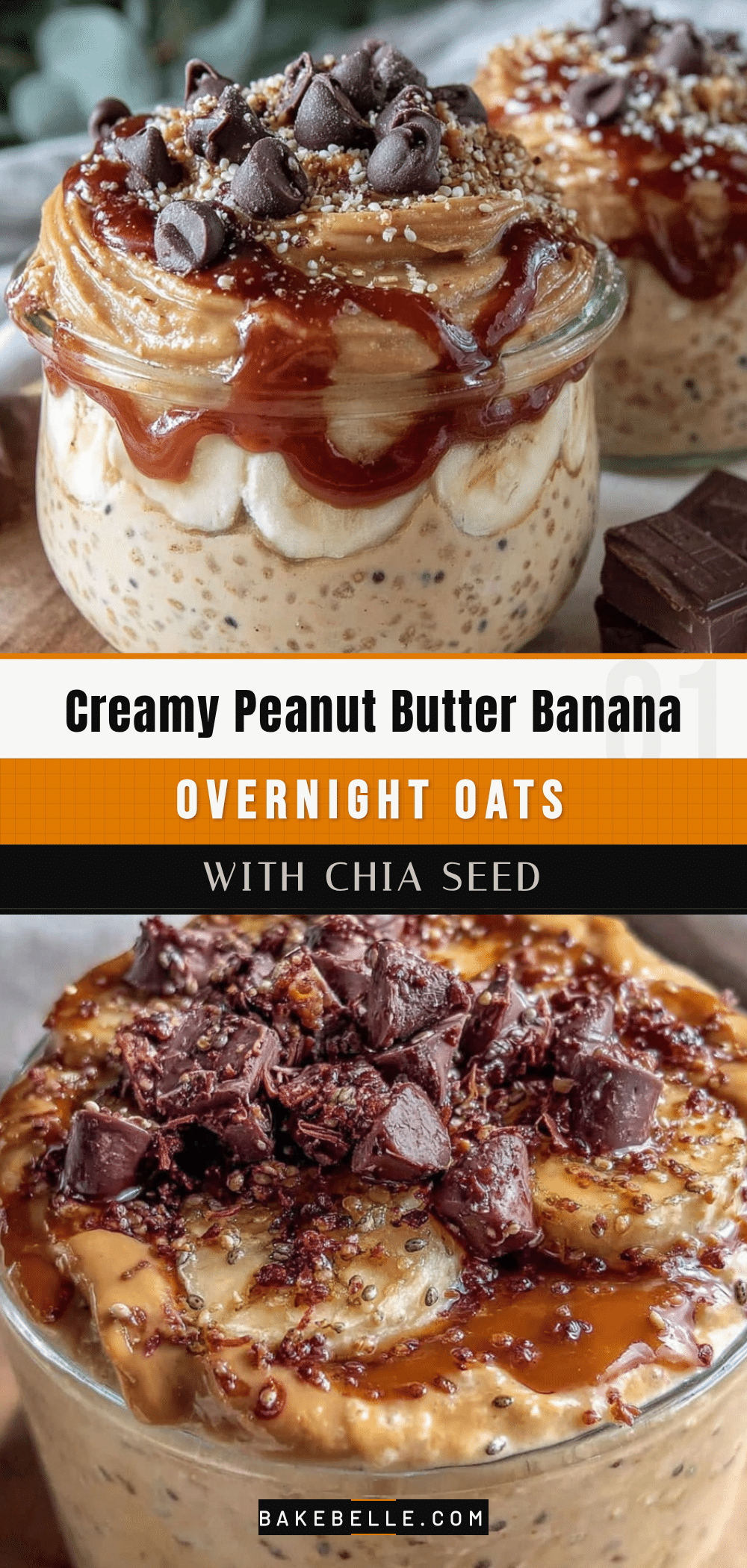 creamy peanut butter banana overnight oats recipe