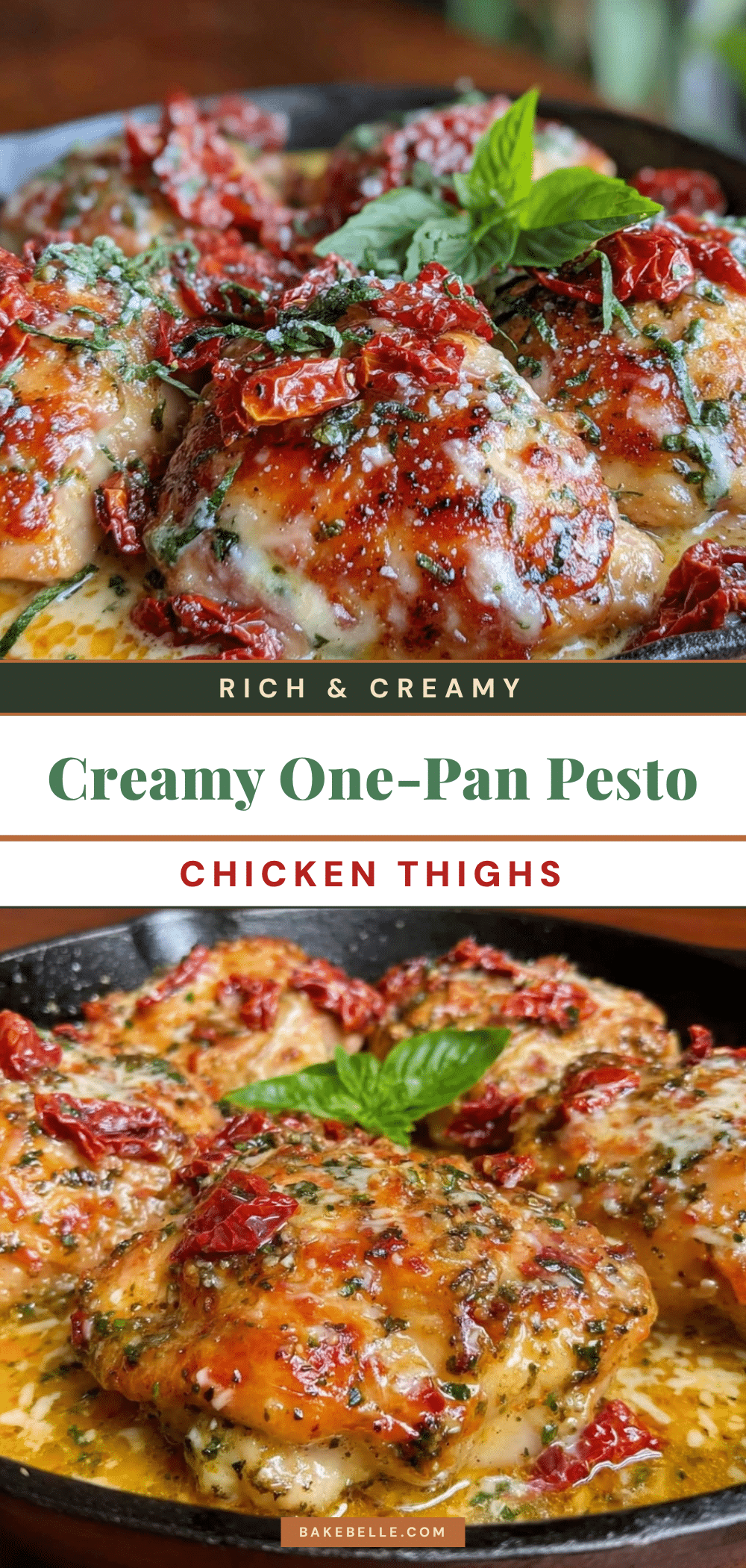 creamy pesto chicken thighs recipe