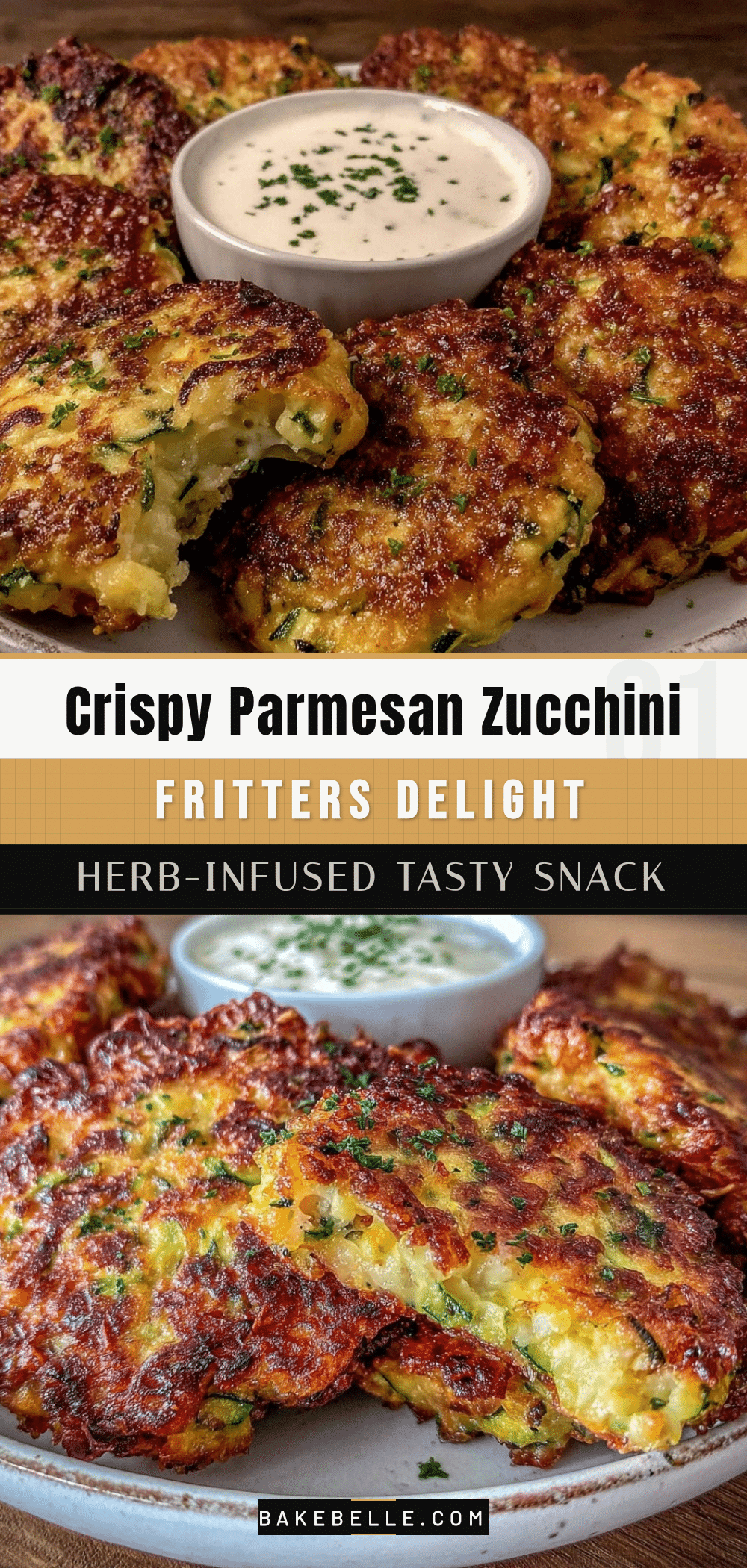 crispy Parmesan zucchini fritters recipe