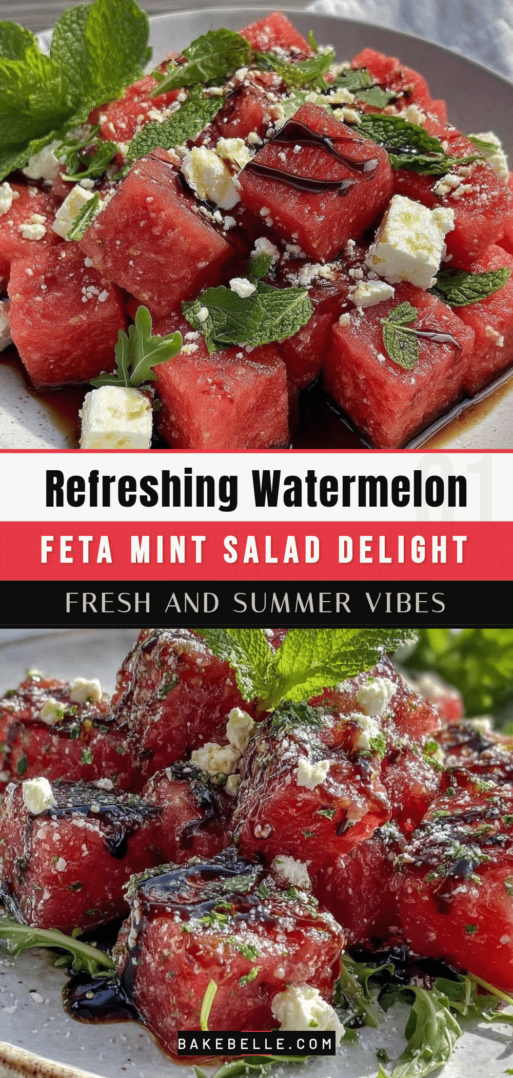 fresh watermelon feta mint salad recipe