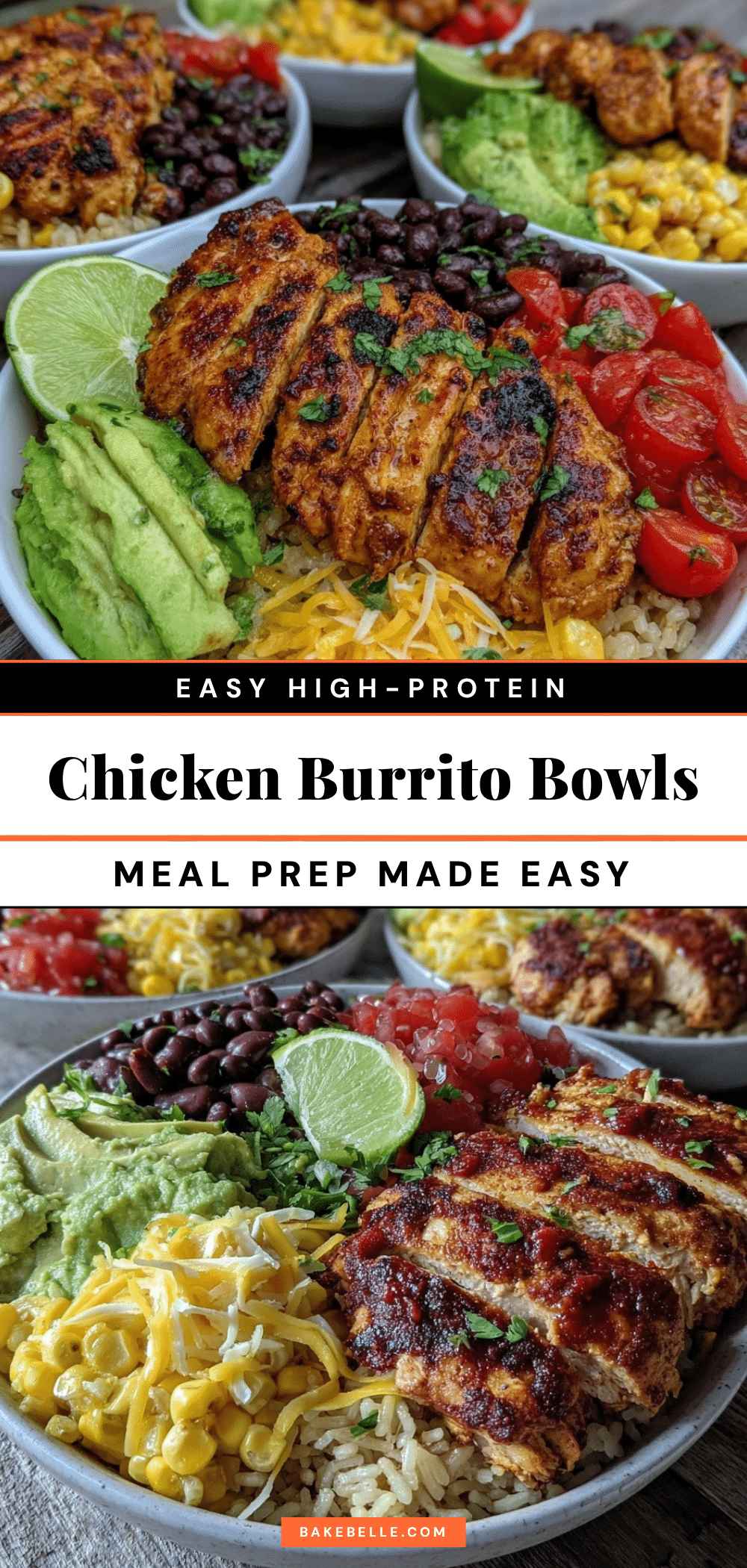 healthy high-protein chicken burrito bowl recipe