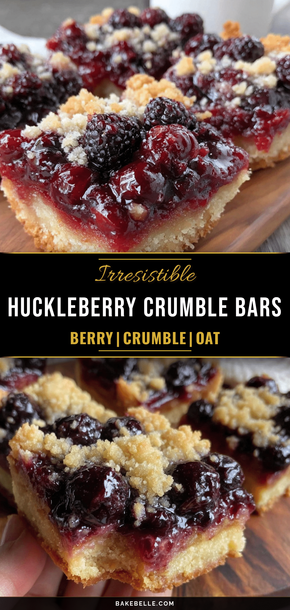 huckleberry crumble bars recipe