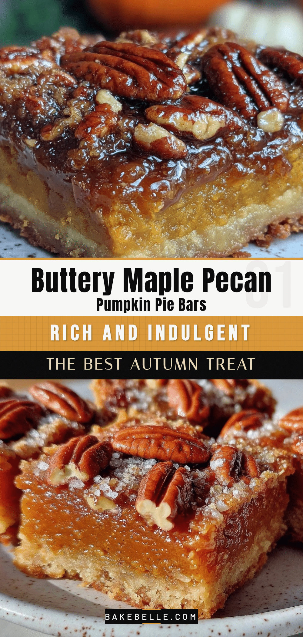 maple pecan pumpkin pie bars recipe