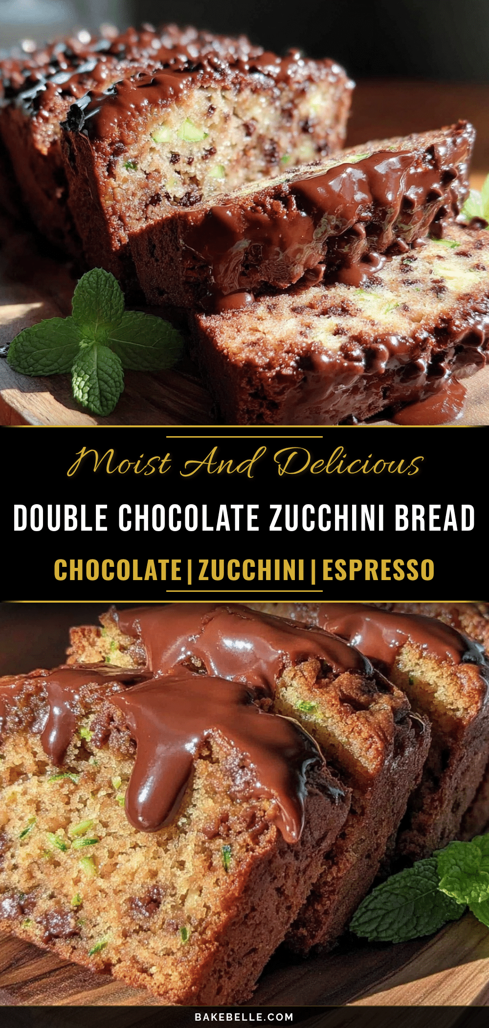 moist double chocolate chip zucchini bread recipe