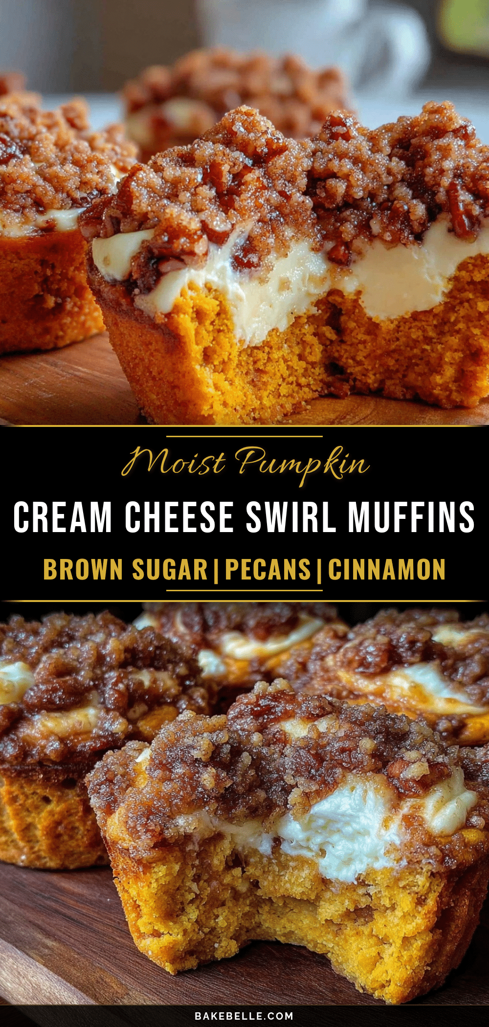 moist pumpkin cream cheese swirl muffins recipe