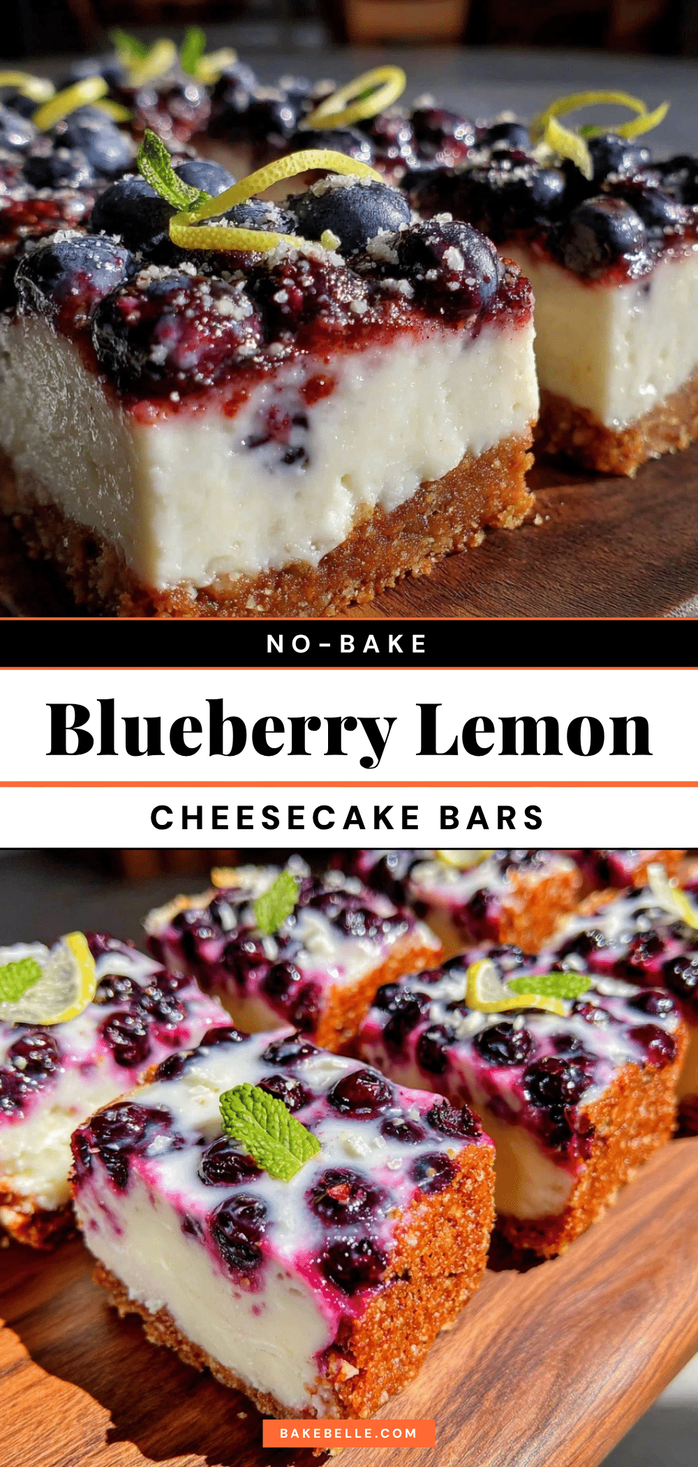 no-bake blueberry lemon icebox cheesecake bars recipe