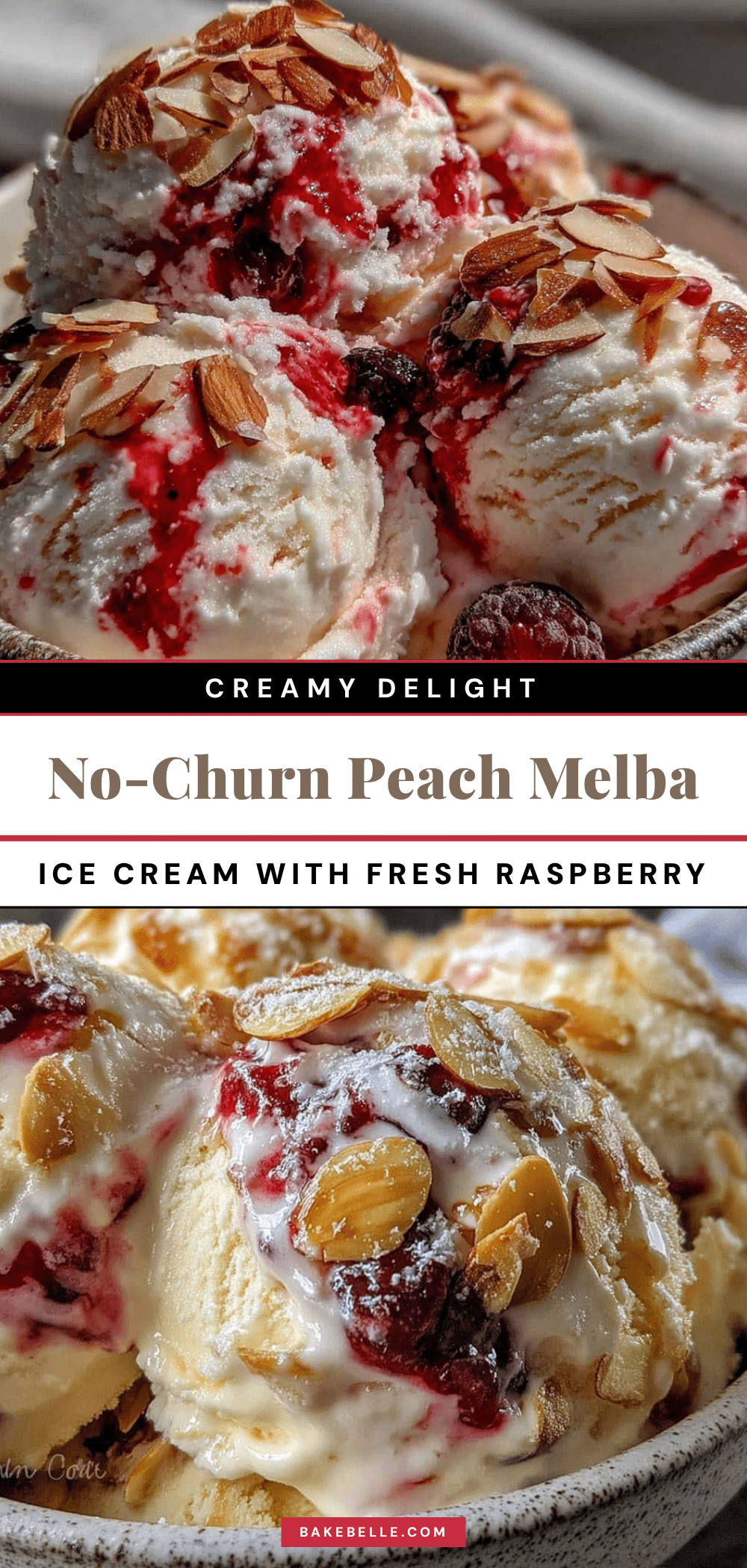 no-churn peach melba ice cream recipe