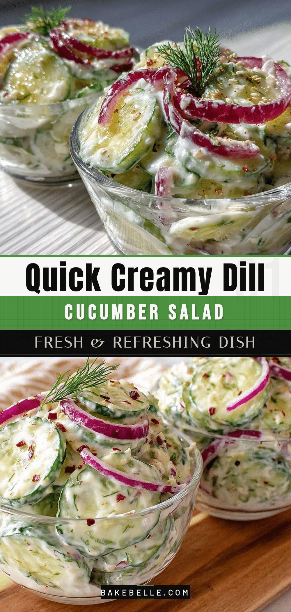 Quick Creamy Dill Cucumber Salad recipe