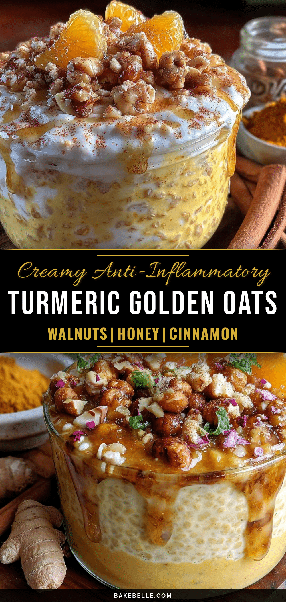 turmeric golden milk overnight oats recipe