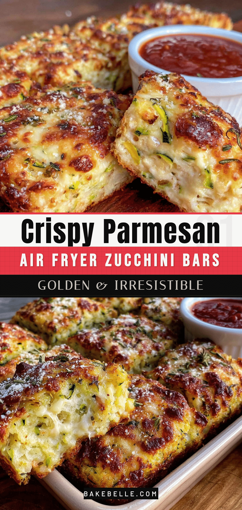 air fryer zucchini bars with parmesan recipe
