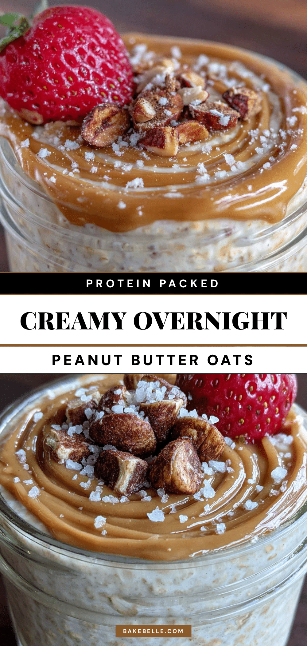 creamy overnight peanut butter protein oats recipe