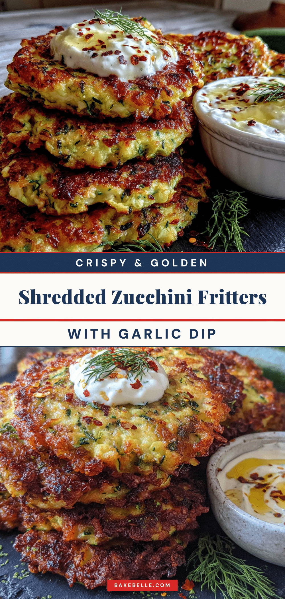 crispy zucchini fritters with garlic yogurt recipe