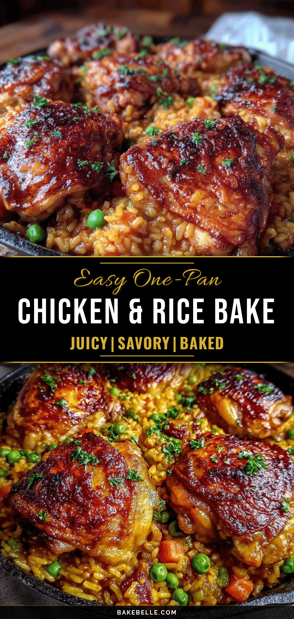 one-pan chicken and rice bake recipe