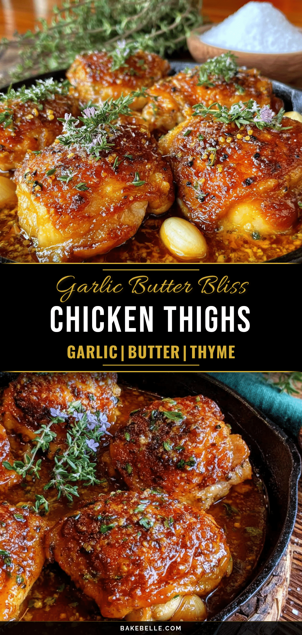 one pan garlic butter chicken thighs recipe
