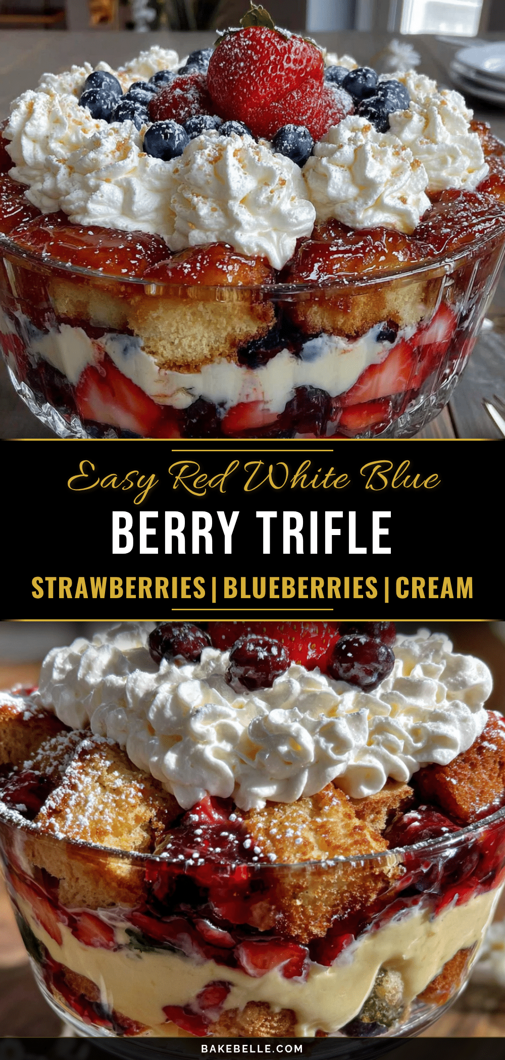 red white and blue berry trifle recipe