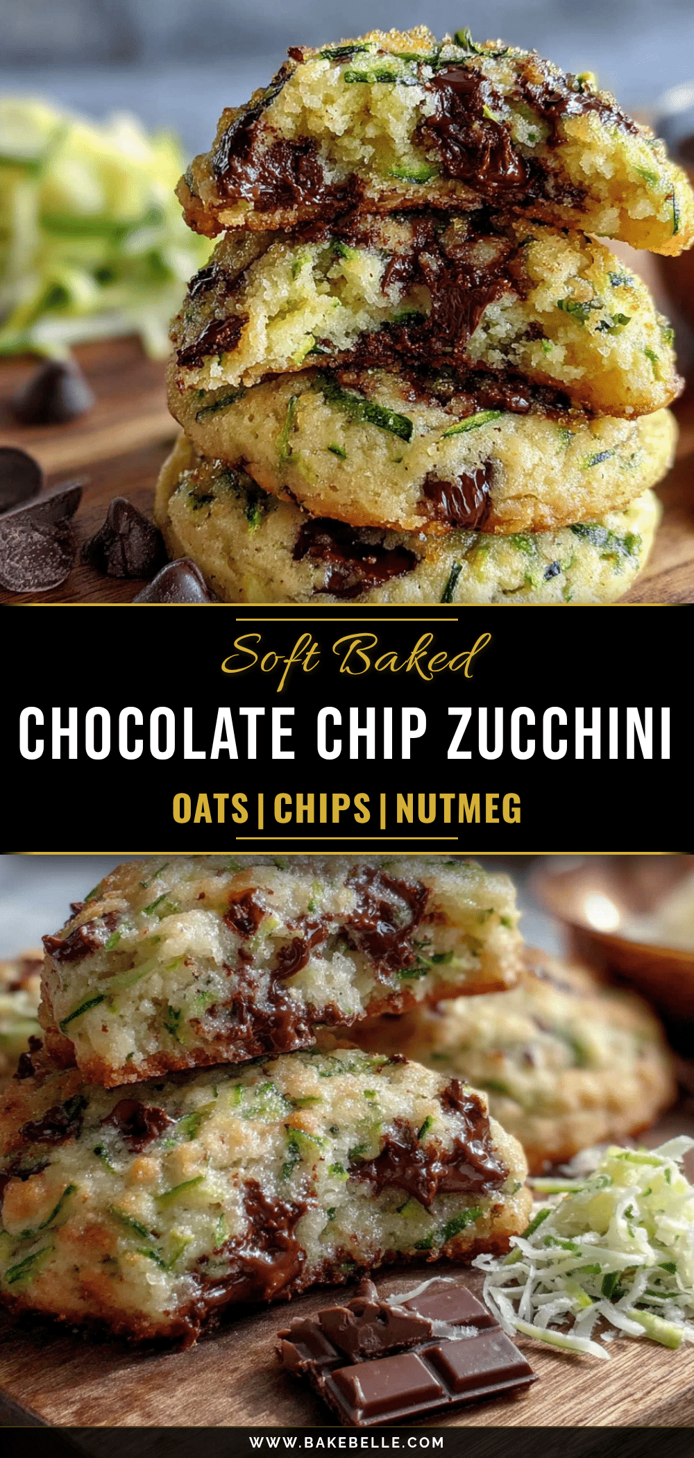 soft baked chocolate chip zucchini cookies recipe