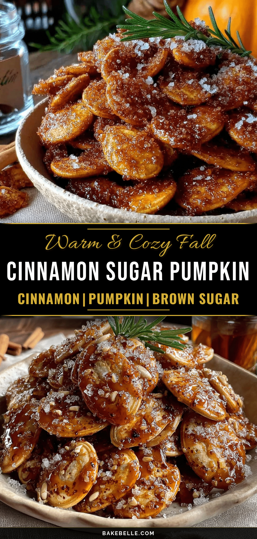 air fryer cinnamon sugar pumpkin seeds recipe