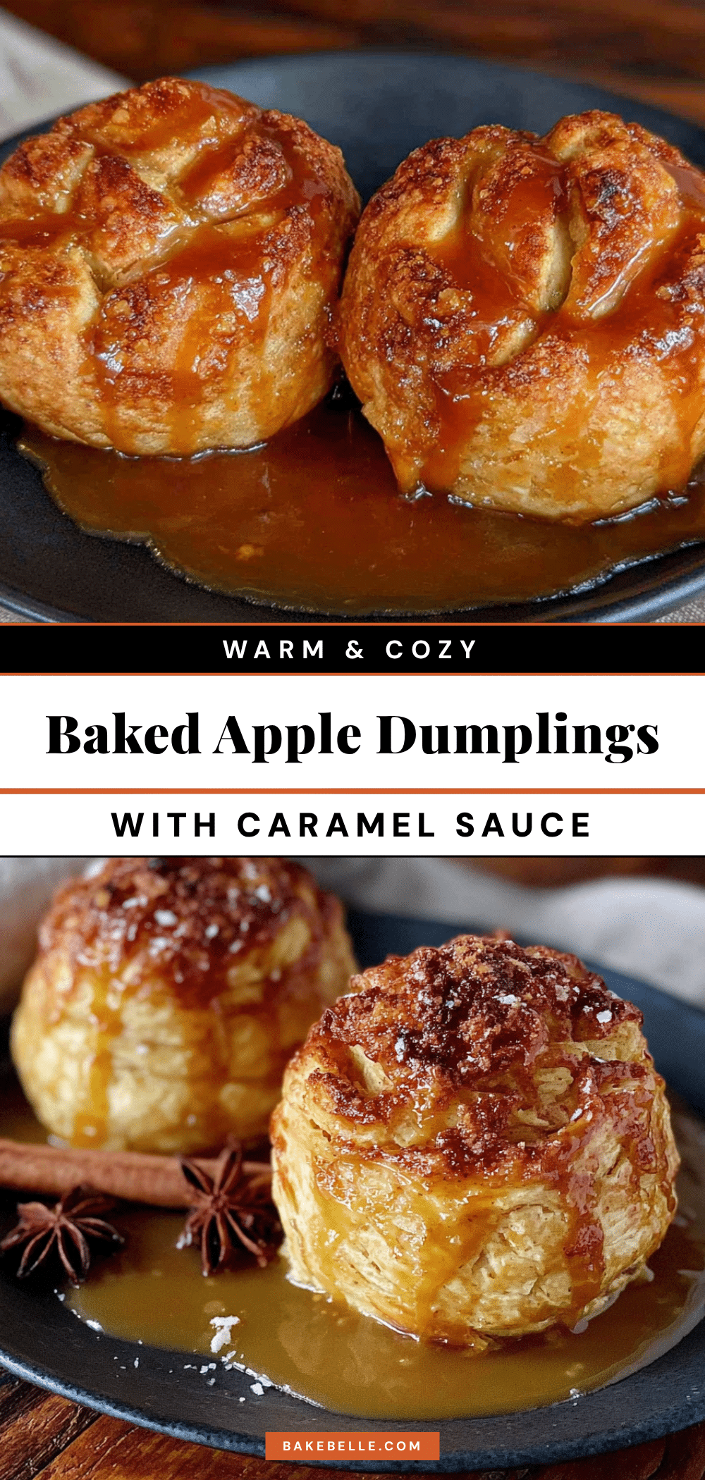 baked apple dumplings with caramel sauce recipe