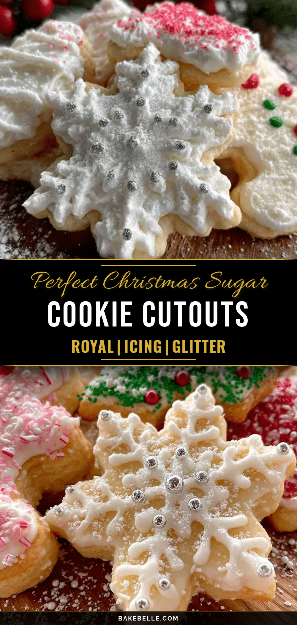 Christmas sugar cookie cutouts with royal icing recipe