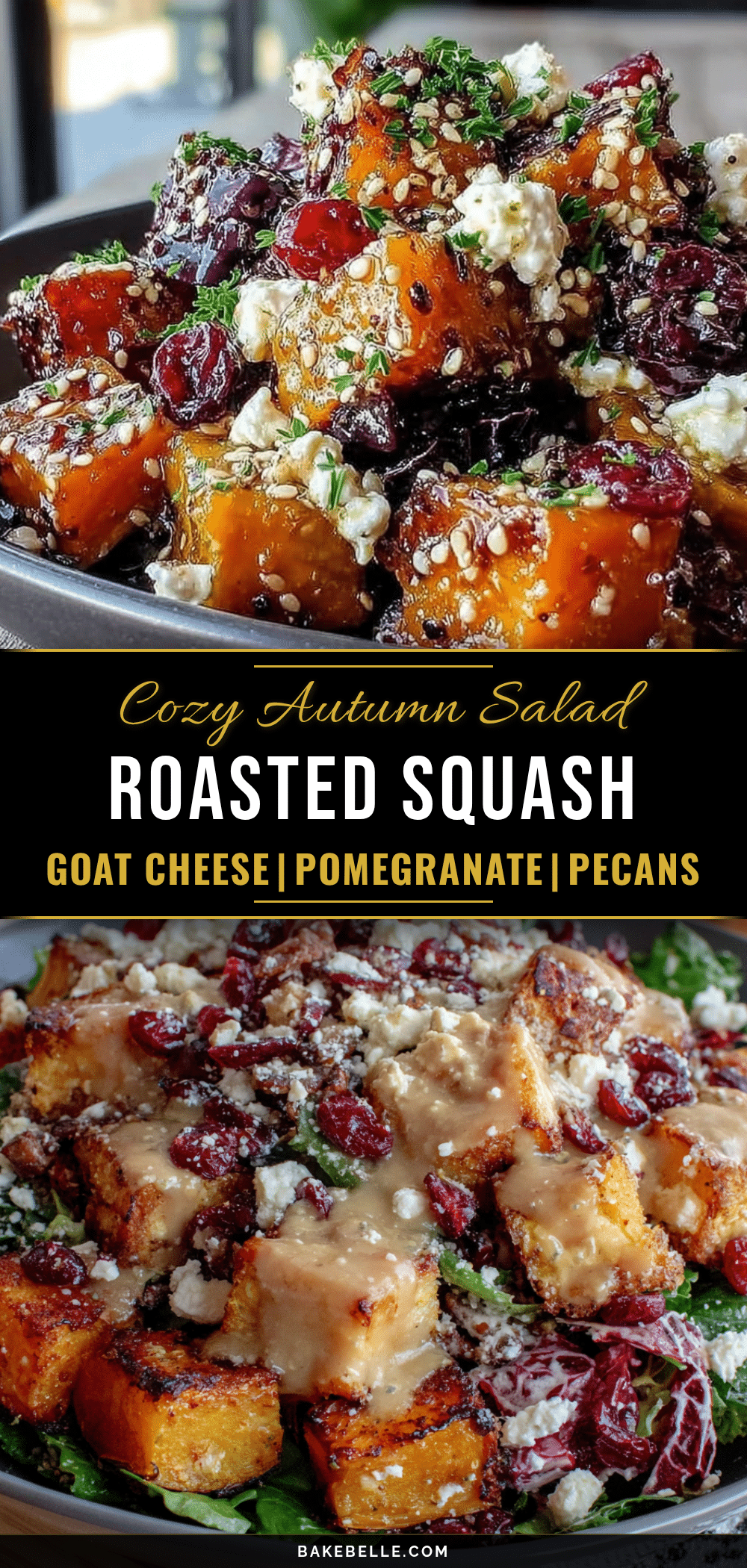 cozy autumn chopped salad with roasted squash recipe