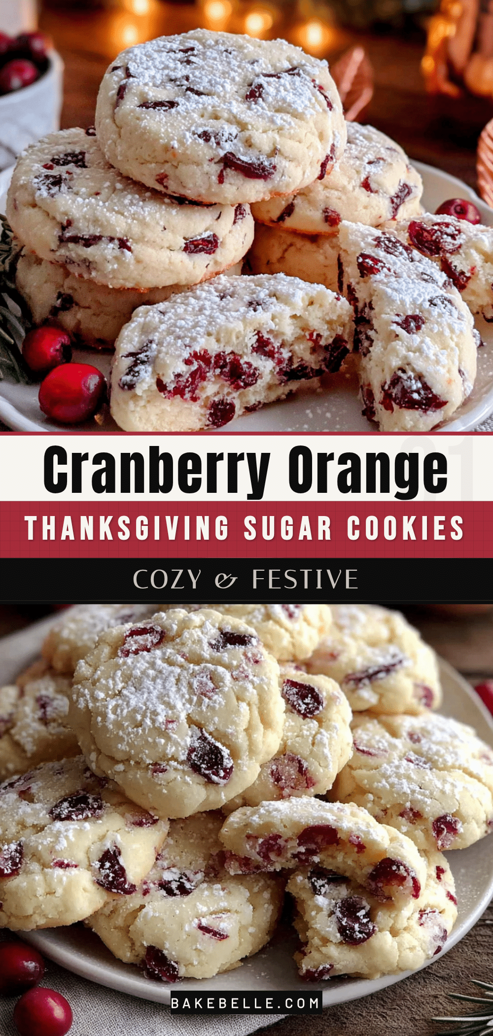 cranberry orange sugar cookies recipe
