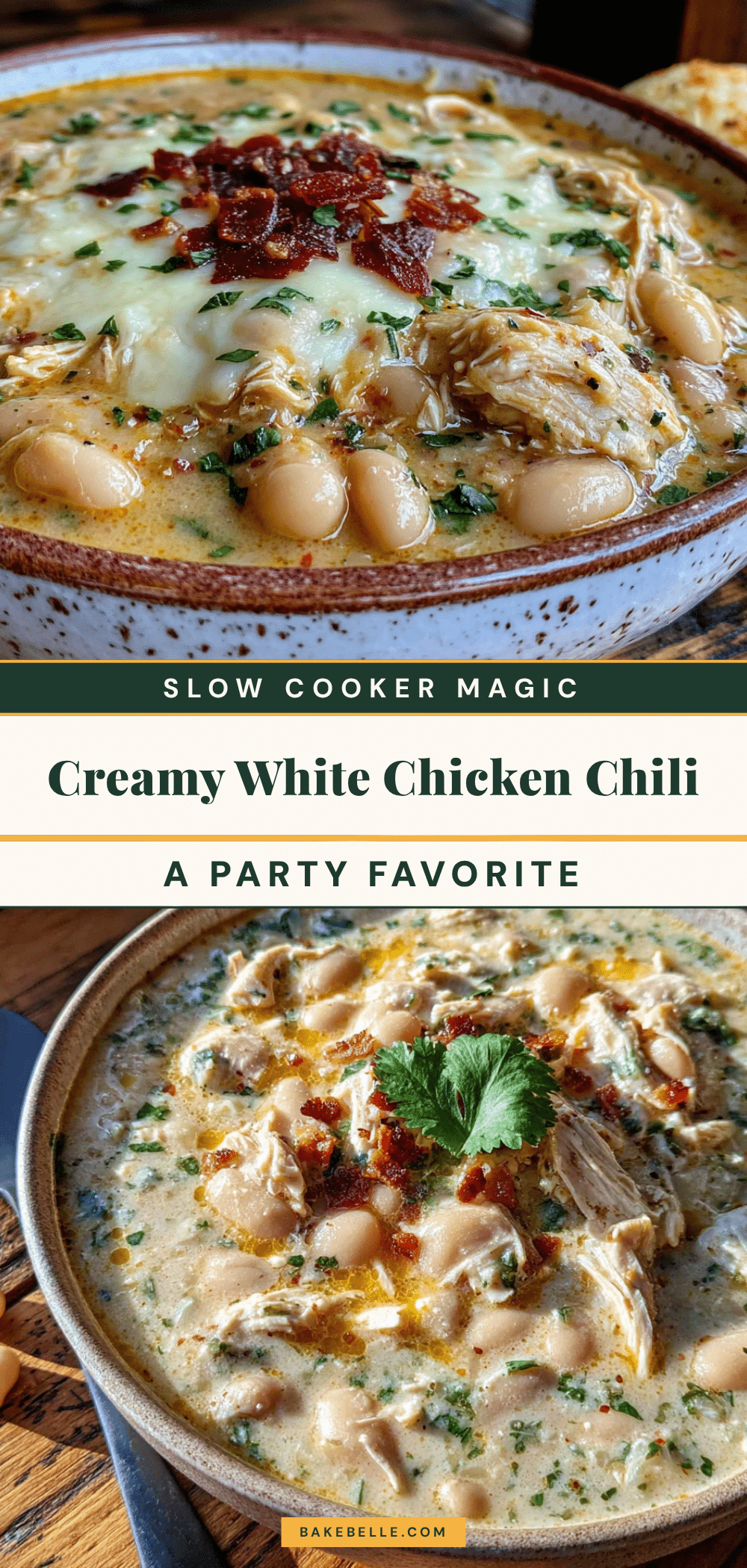 Creamy Slow Cooker White Chicken Chili recipe