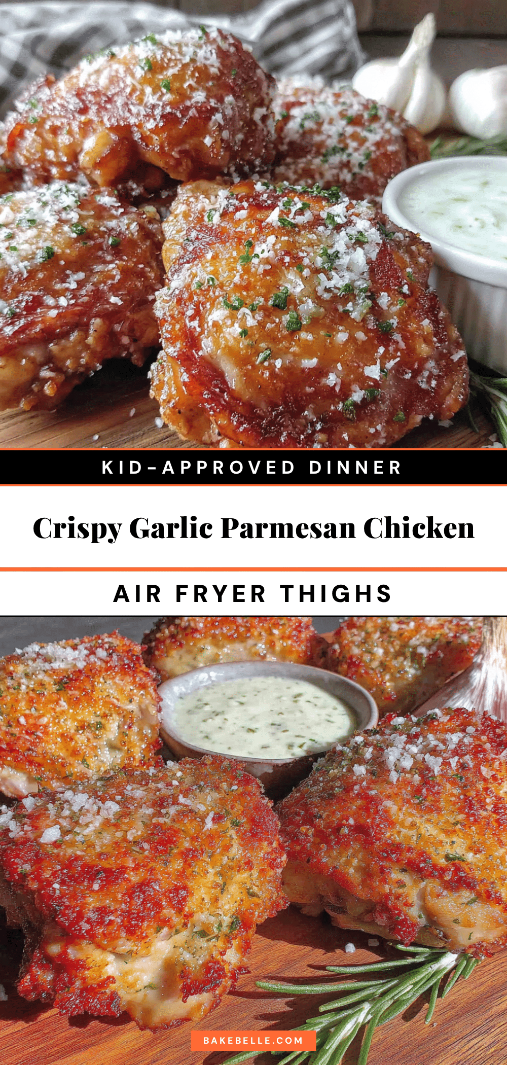 crispy garlic parmesan chicken thighs recipe