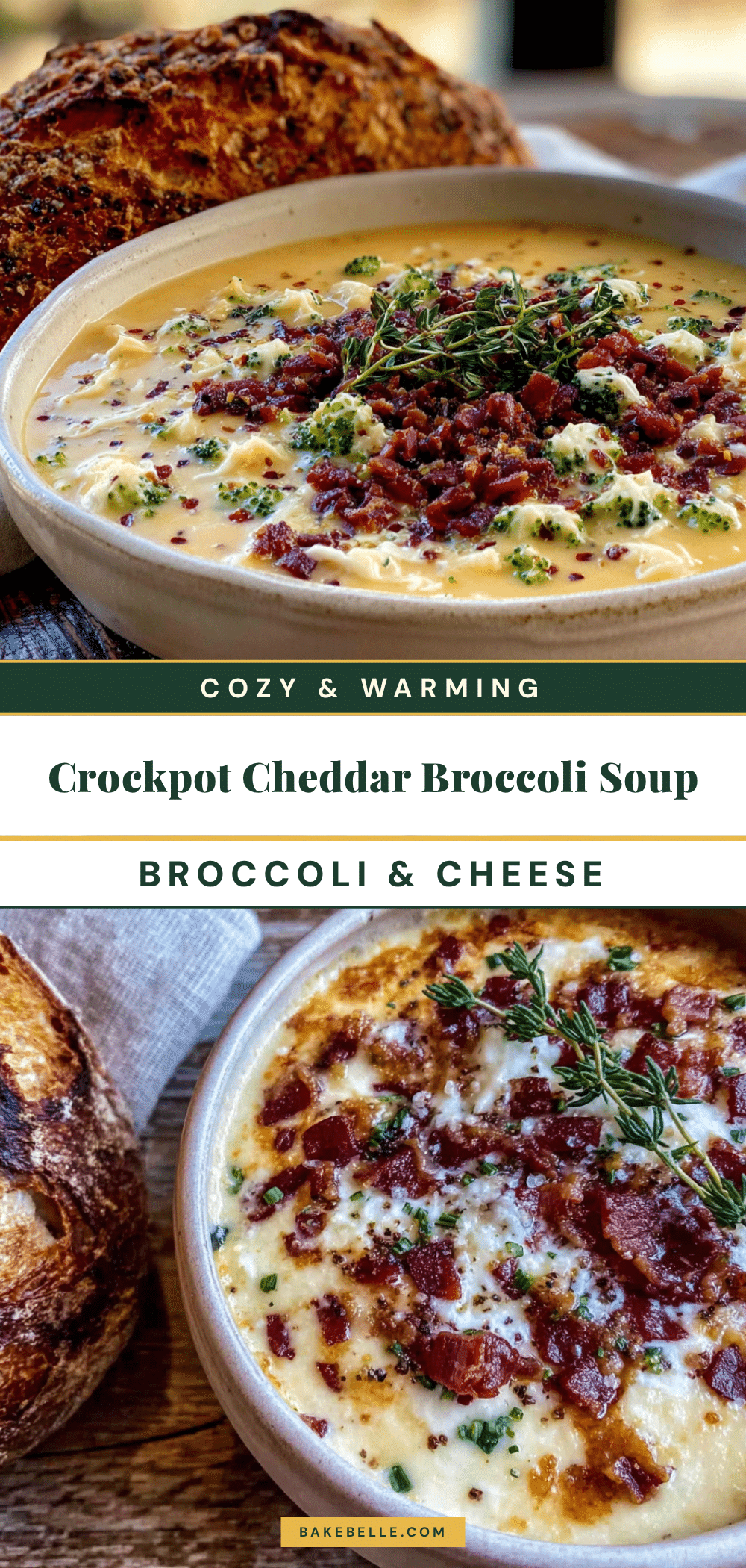 crockpot cheddar broccoli soup recipe