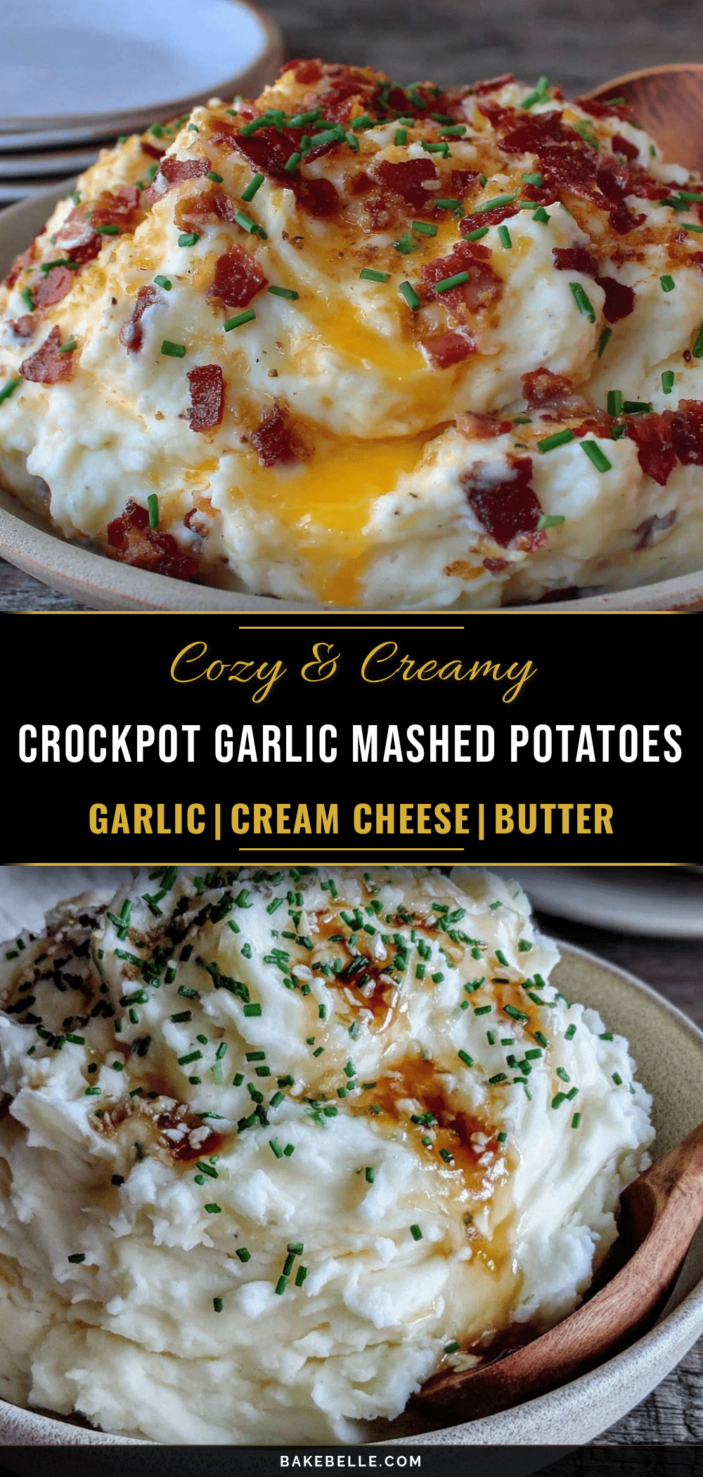 crockpot garlic cream cheese mashed potatoes recipe