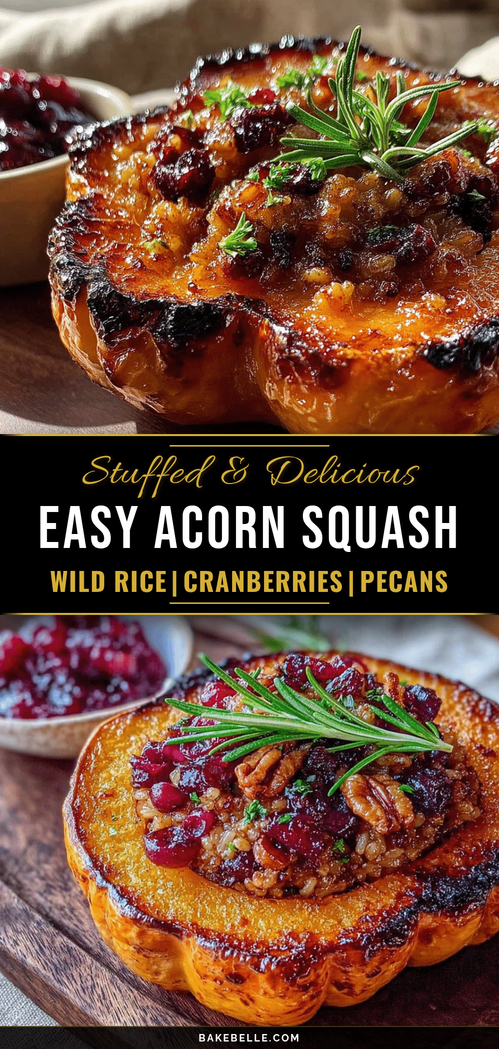 easy stuffed acorn squash with wild rice recipe