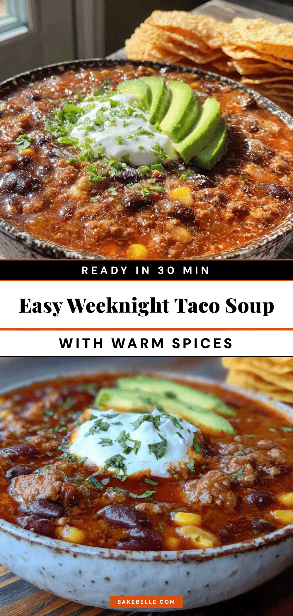 easy weeknight taco soup recipe