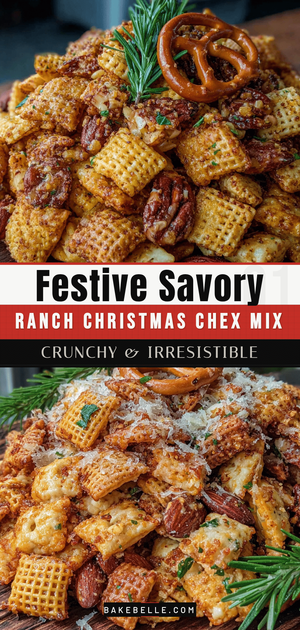 festive savory ranch christmas chex mix recipe