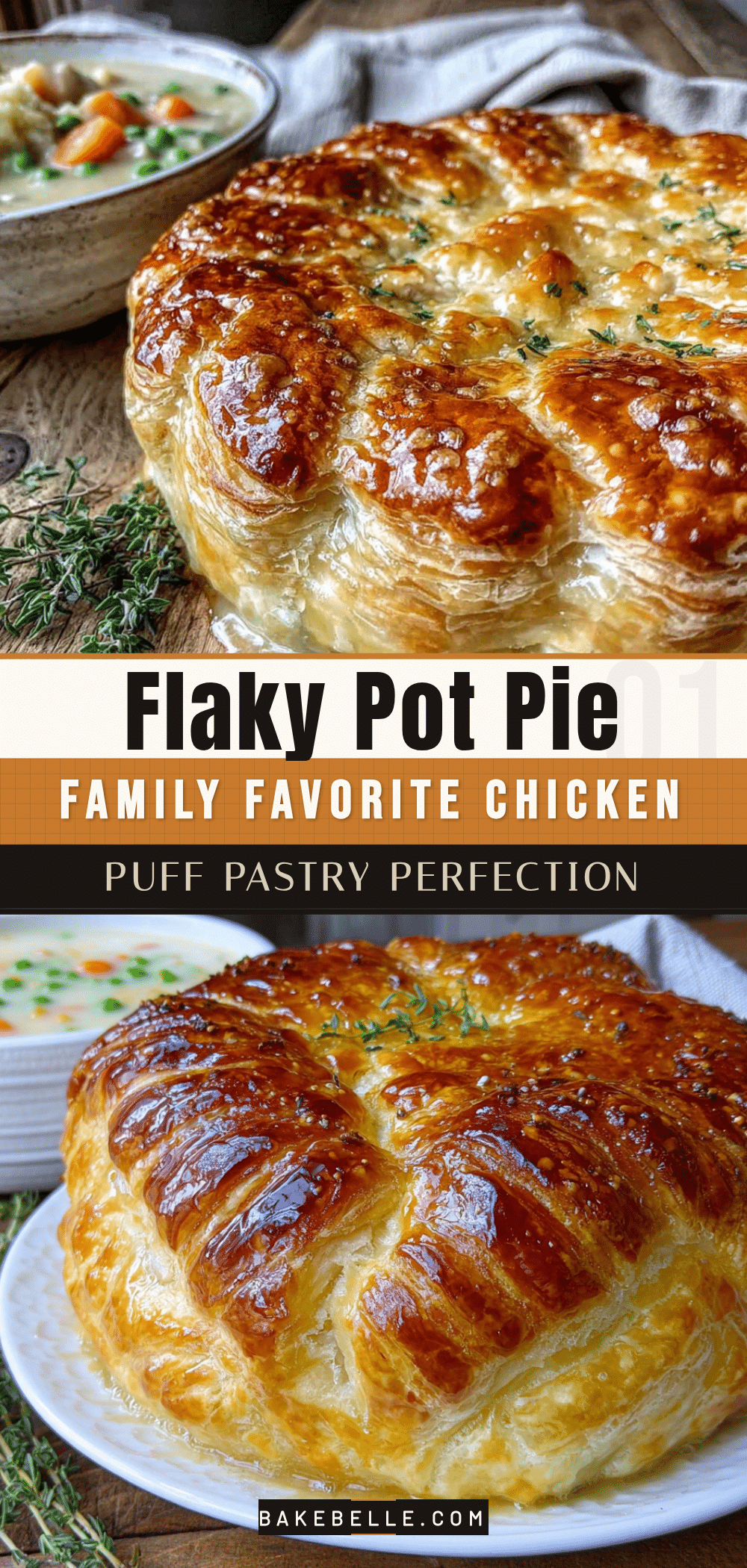 flaky puff pastry chicken pot pie recipe