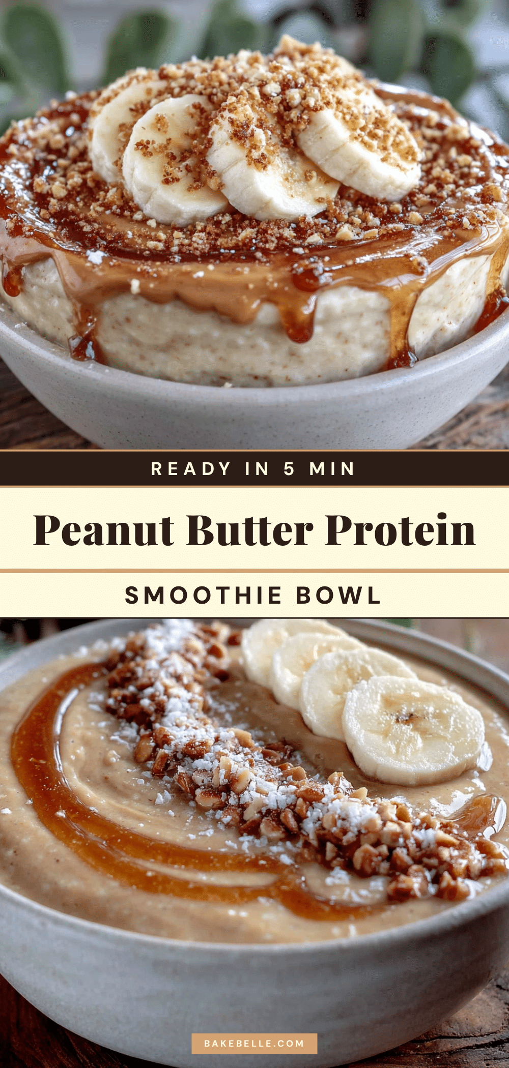peanut butter protein smoothie bowl recipe