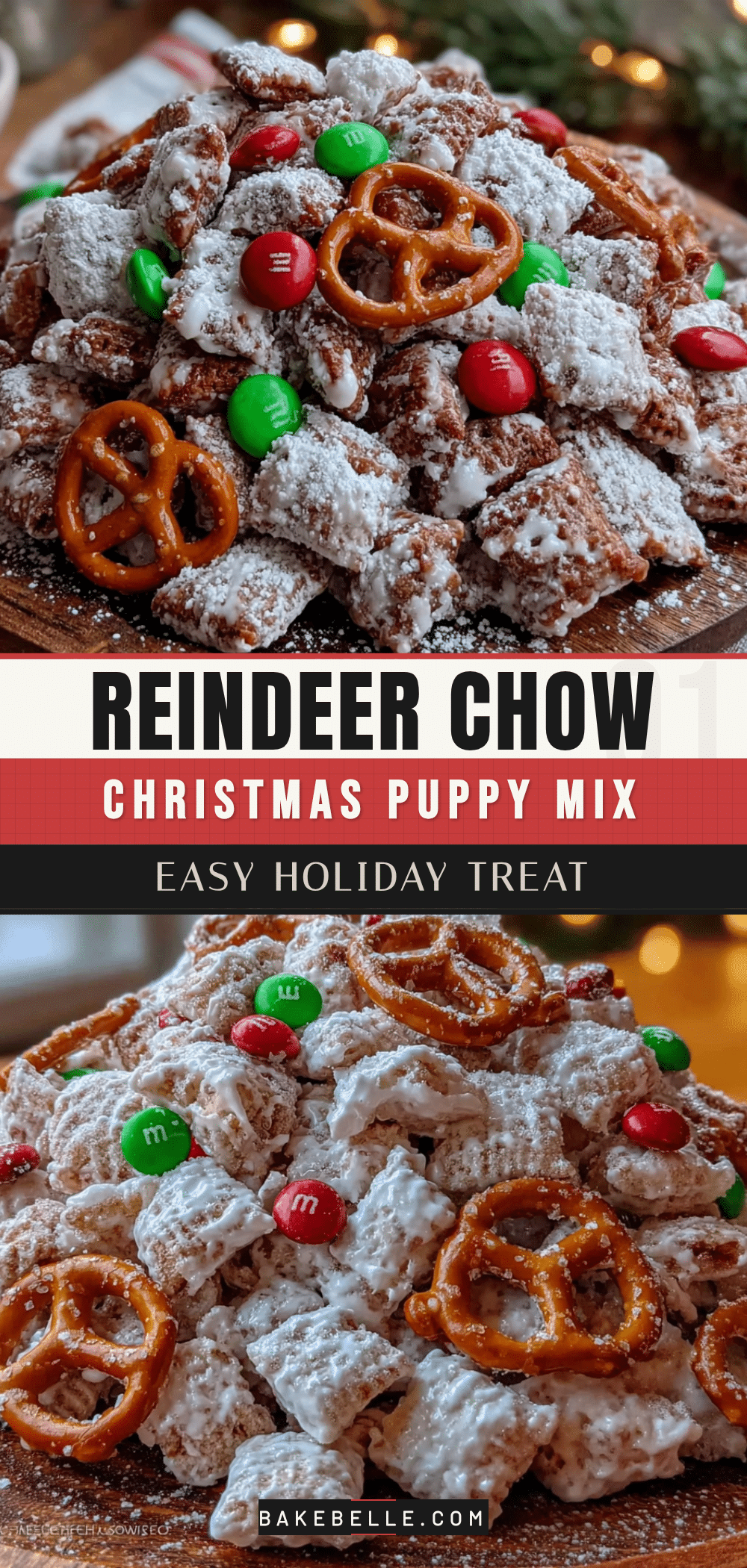 reindeer chow christmas puppy chow mix recipe