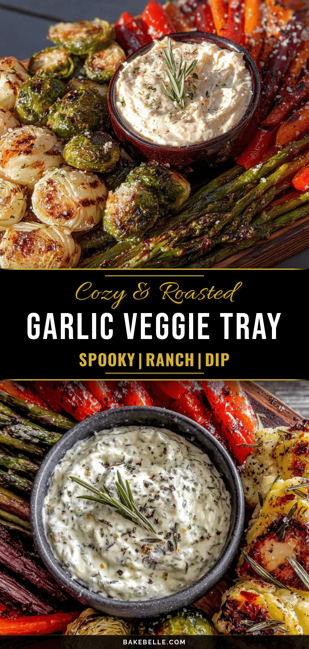 roasted garlic veggie tray recipe