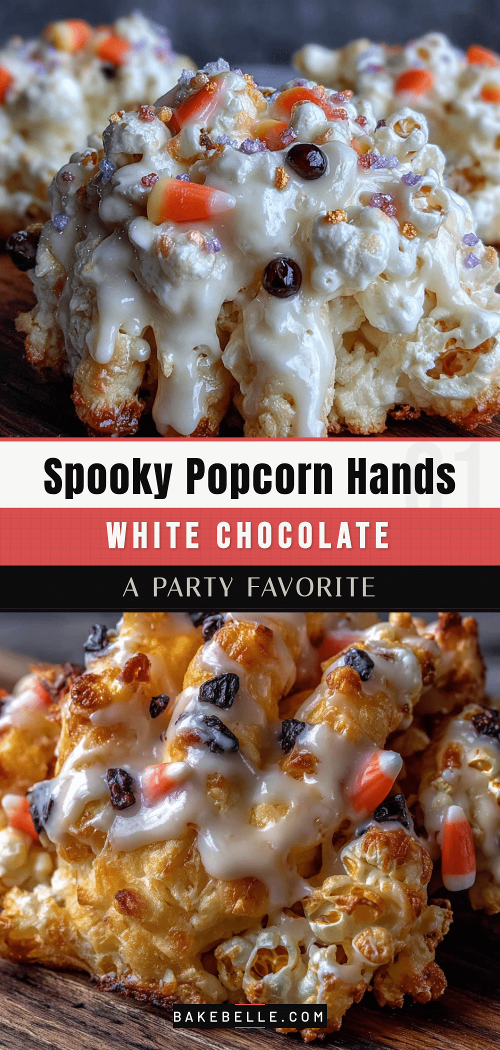 white chocolate popcorn hands recipe