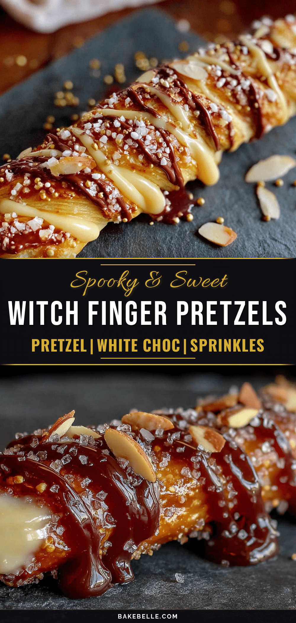 witch finger pretzel rods recipe